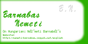 barnabas nemeti business card